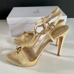 Christian Dior DIOR Jazzclub Croc Embossed Strappy Nude Heel Sandals sz 40.5 (10.5) Photo 9