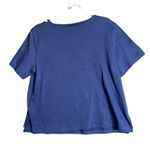Alfred Dunner  Petite Navy Anchor Embellished V-Neck T-Shirt Top PL Photo 2