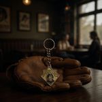 Vintage Pirates Baseball Fine Pewter Keychain Yellow Photo 1