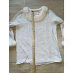 Soft Surroundings  SILVER GRAY‎ HEATHER FAUX FUR APRES SKI SHIRT TUNIC TOP PM NWT Photo 3