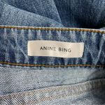 ANINE BING  Exposed Button Fly Mid Rise Slim Jeans Medium Blue Wash Size 26 | 2 Photo 8