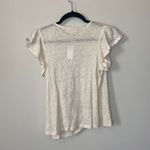 Banana Republic  Cream Linen Wrap Front Cardigan Short Sleeve Sz XS Photo 2