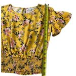 Love, Fire Love Fire Yellow Floral Crop Top Size XS | 43-18 Photo 5