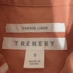 Trenery Women Tunic Linen Button Top‎ S Peach Minimalist Quiet Luxury Coastal Orange Photo 3