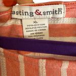 Hasting & Smith Stylish Coral and White Striped Tank Top Photo 1