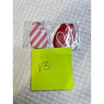 Earrings Heart Love Earrings Valentines Faux Leather Dangle White Red Pink B1 Photo 1