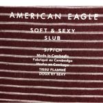 American Eagle  Soft & Sexy Slub V-neck Striped Long Sleeve T-shirt Photo 8