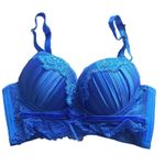 Blue Lace Bra & Panty Lingerie Set – 32A Bra / Small Panty – NWOT Size undefined Photo 5