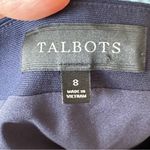 Talbots scalloped hem A-Line navy and white skirt size 8 NWOT office car… Photo 4