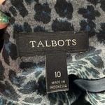 Talbots Leopard Print Ponte Knit Back Zip Sheath Dress Size 10 Career Office Photo 1