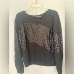 Victoria's Secret black sequin sweatshirt size medium 88% cotton Photo 10