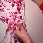 Floral Pink Cutout Dress White Size M Photo 6