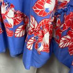 Helena’s made in Hawaii dress tropical vacation floral ruffle travel resort Blue Size L Photo 3