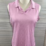 Adidas  Climacool Sleeveless Golf Polo w Embossed Floral Design Pink-Medium Photo 0