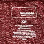 Sonoma  Red Long Sleeve Tee with 'Many Thanks' Design Photo 3