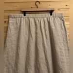Eileen Fisher Size 3X Tan Organic Linen Pull On Maxi Skirt Pockets Summer Photo 5