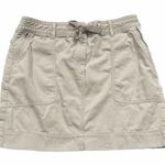 Banana Republic Khaki Tan Mid Rise Mini Skirt Casual Neutral Size 6 Pockets Photo 0