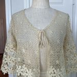 Y2k vintage tie front crochet cardigan Photo 5