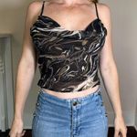 Dress Forum  Cropped Swirl Pattern Top Size Small Photo 0