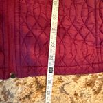 Lands' End  Womens Quilted Front Vest Size Small 6/8 Burgundy Full Zip Primaloft Photo 6