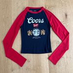 Coors  Tee Long Sleeve Baseball Banquet Size S Black Red Photo 0