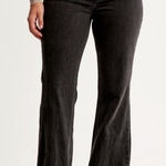 Abercrombie & Fitch  70s vintage flare Curve Love High Rise Jean denim black 6/28 Photo 0