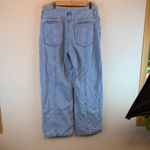 Madewell  Light wash belted baggy jeans sz 32 wide leg causual *missing belt Photo 2