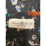 Natural Life  Addie Black Floral High Waisted Slit Pleated A Line Midi Skirt XS Photo 3