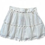 Milly Beaded Cotton Voile Miniskirt Photo 7
