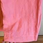 Johnny Was Size MEDIUM Coral Pink Linen Wide Leg Button-Front Pants Photo 15