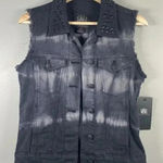 Rock & Republic Rock‎ & Republic Gunshow Vest Women's Size XS Black Denim Studs Biker Punk NWT Photo 0