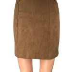 Abercrombie & Fitch Womens Brown Faux Suede Mini Straight Pencil Skirt Size XXS Photo 0