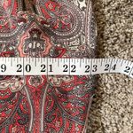 Pleione Women's XL Red Paisley Print Blouse Sleeveless Boho Top Career Office Pink Photo 7