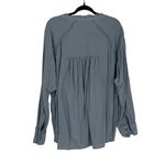 Free People  Women's Blue‎ Distressed Frayed Hem Button Denim Shorts Size W 31 Photo 4