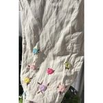 Larry Levine Vintage Larry Lavine Women’s Sz 12 Pants Linen Blend Cropped Floral Embroidered Photo 15