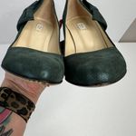 Furla  Size 37 US 6.5 Hunter Green Italian Leather Dress Heels Pointed Toe Pumps Photo 6