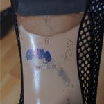 Walter Steiger Womens Classic Pump Heel Black Mesh Mid Almond Toe 7 B Photo 9