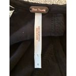 Free People  Black Cutout Crochet Mini Dress – Boho Romantic Long Sleeve Size 4 Photo 7