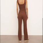 Vince  Ribbed Flare Pants in Brown Photo 1