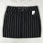 Vanilla Star Jeans Vanilla Star Cotton Black Striped Denim Mini Skirt NWT 9 Photo 3