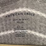American Eagle  Gray & White Striped Waffle Shirt Photo 3