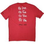 American Eagle Disney x AE  Mickey‎ Mouse Fireworks Graphic Red T-Shirt Photo 3