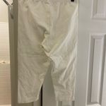 Flax  Womens white cropped Leggings elastic waist XS Photo 1