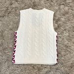 Derek Lam 10 Crosby Ivory Yuna Braided Cable Knit Wool Sweater Vest XS Photo 4