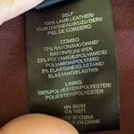 Tibi Maroon Lamb Leather Combo Sleeveless Skater Mini Dress Size 4 Photo 7