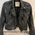 Hollister Black Leather Jacket Photo 0