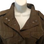 Vera Wang Simply Vera  Bella Swan Army Green Military Utility Coat Jacket Size L Photo 7