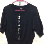 Apt. 9  Size Large Black Rhinestone Front SS Cardigan Photo 4