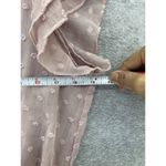 Everleigh  Women's Blouse Textured Mauve Smocked Hem Size Large Ruffle Photo 10