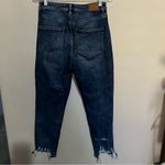 American Eagle AE Highest Rise Mom Distressed Raw Hem Denim Jeans Photo 6